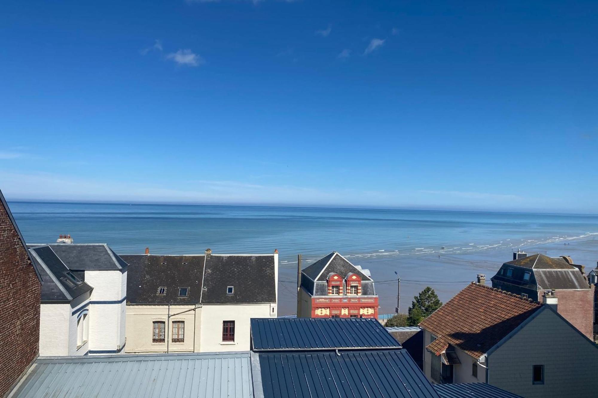 Appartamento Rêves Salés avec vue mer imprenable Ault Esterno foto